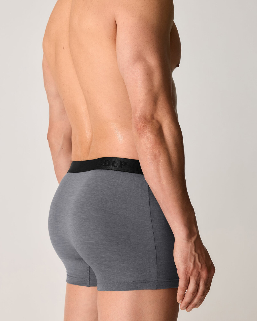boxer homme en laine mérinos mélangée gris chiné achetez maintenant — cdlp
