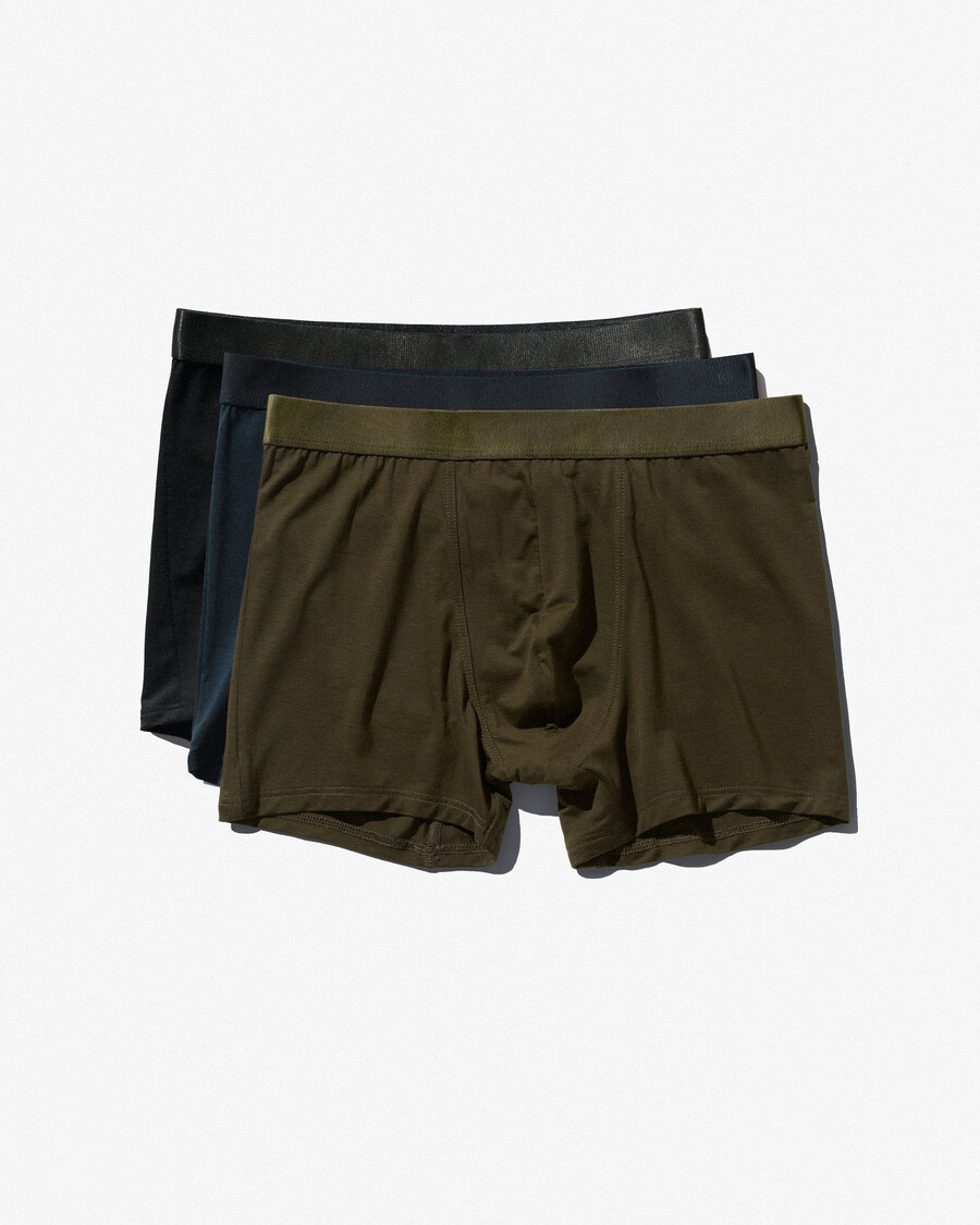 lot de 6 boxers pour homme coloris noir vert olive et bleu marine foncé achetez maintenant — cdlp