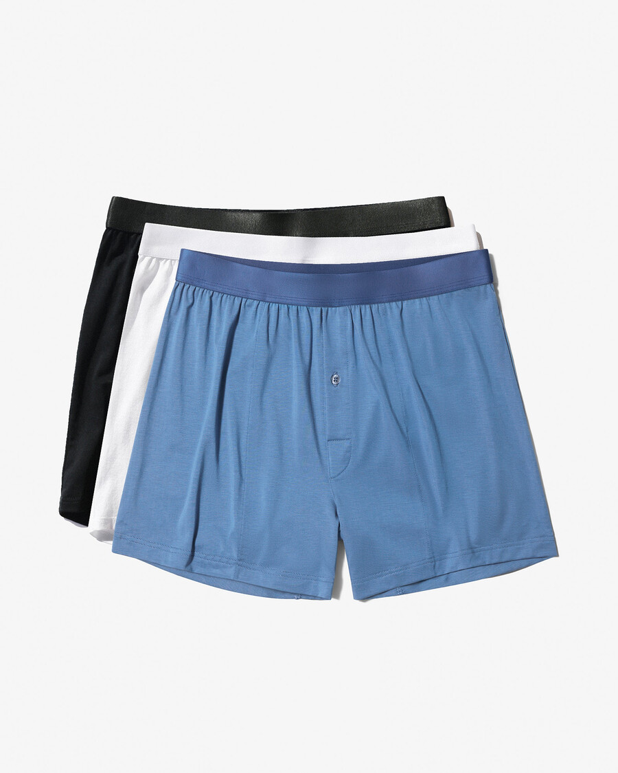 lot de 3 boxers pour homme noir blanc bleu azur achetez maintenant — cdlp