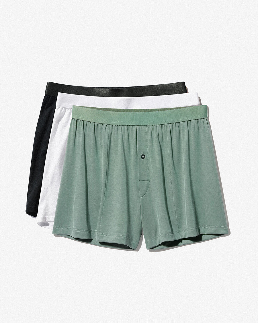 12 × boxers pour hommes en noir blanc et sauge achetez maintenant — cdlp