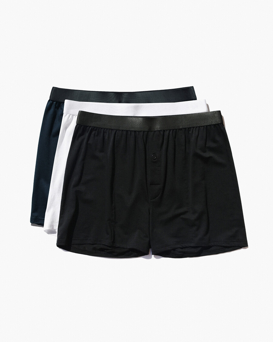 lot de 6 boxers pour homme coloris noir blanc et bleu marine foncé achetez maintenant — cdlp