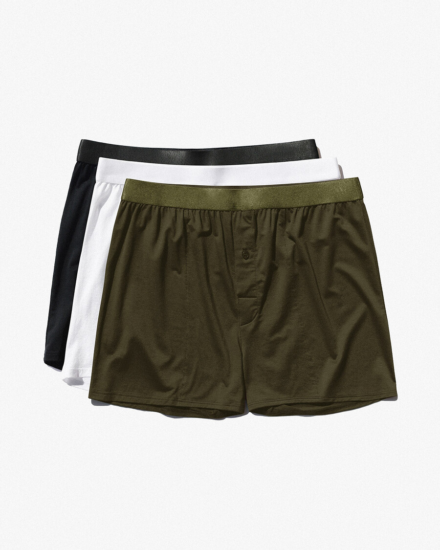 lot de 3 boxers pour homme noir blanc vert olive achetez maintenant — cdlp