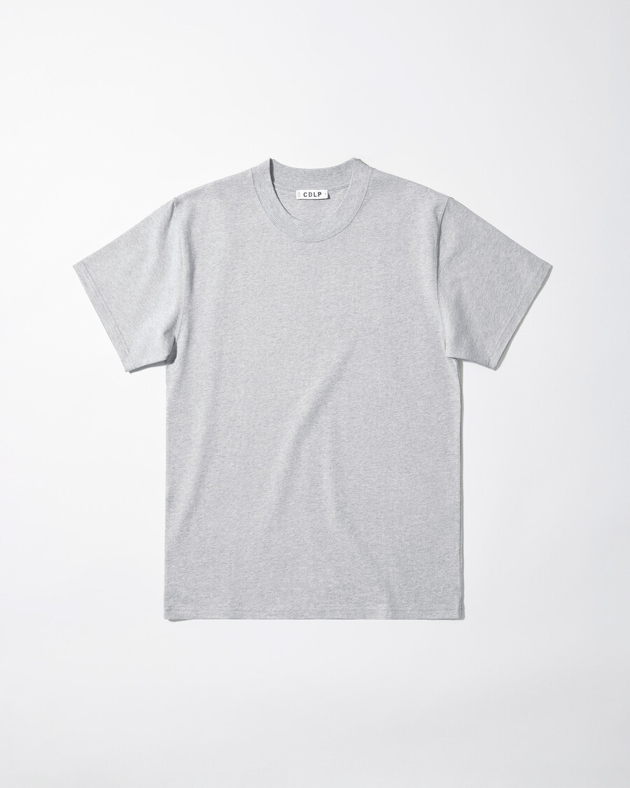t-shirt homme en coton gris chiné coupe décontractée achetez maintenant — cdlp