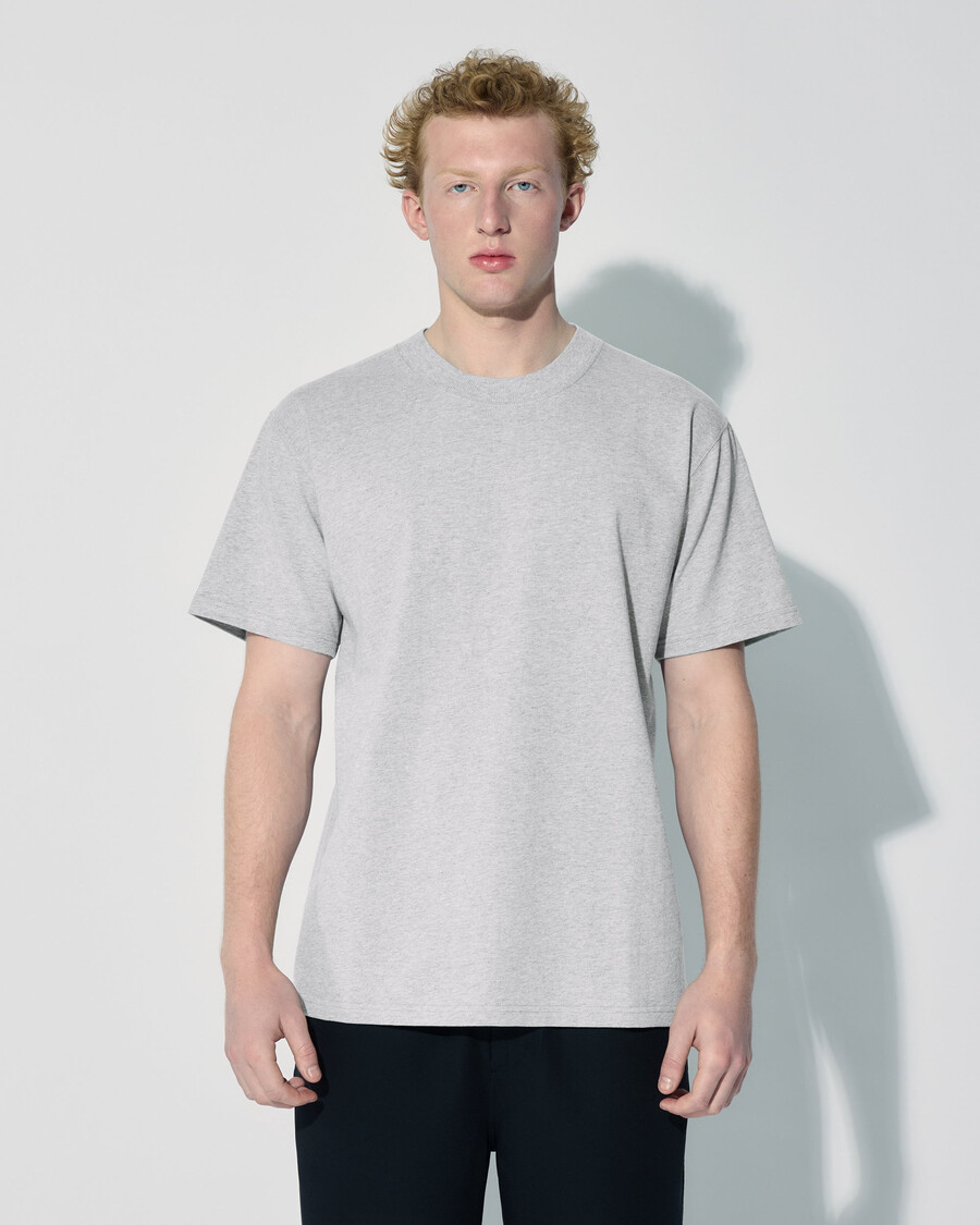 t-shirt homme en coton gris chiné coupe décontractée achetez maintenant — cdlp