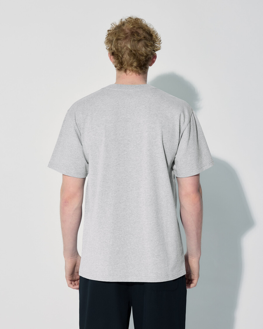 t-shirt homme en coton gris chiné coupe décontractée achetez maintenant — cdlp