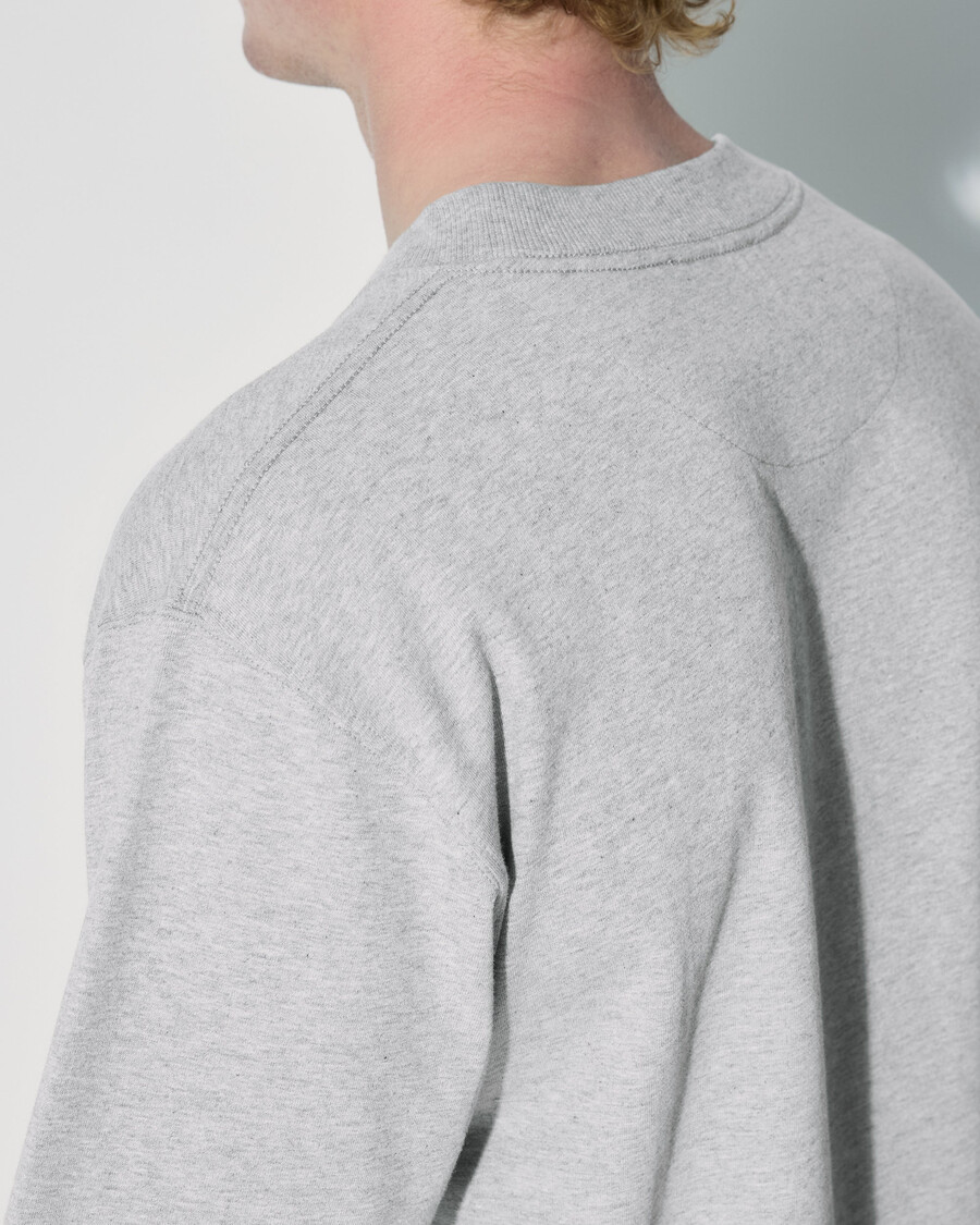 t-shirt homme en coton gris chiné coupe décontractée achetez maintenant — cdlp
