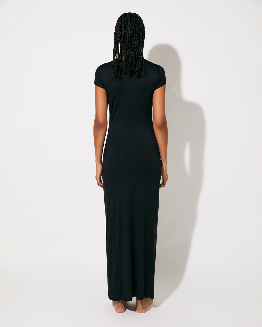 robe noire légère à manches courtes pour femme boutique – cdlp