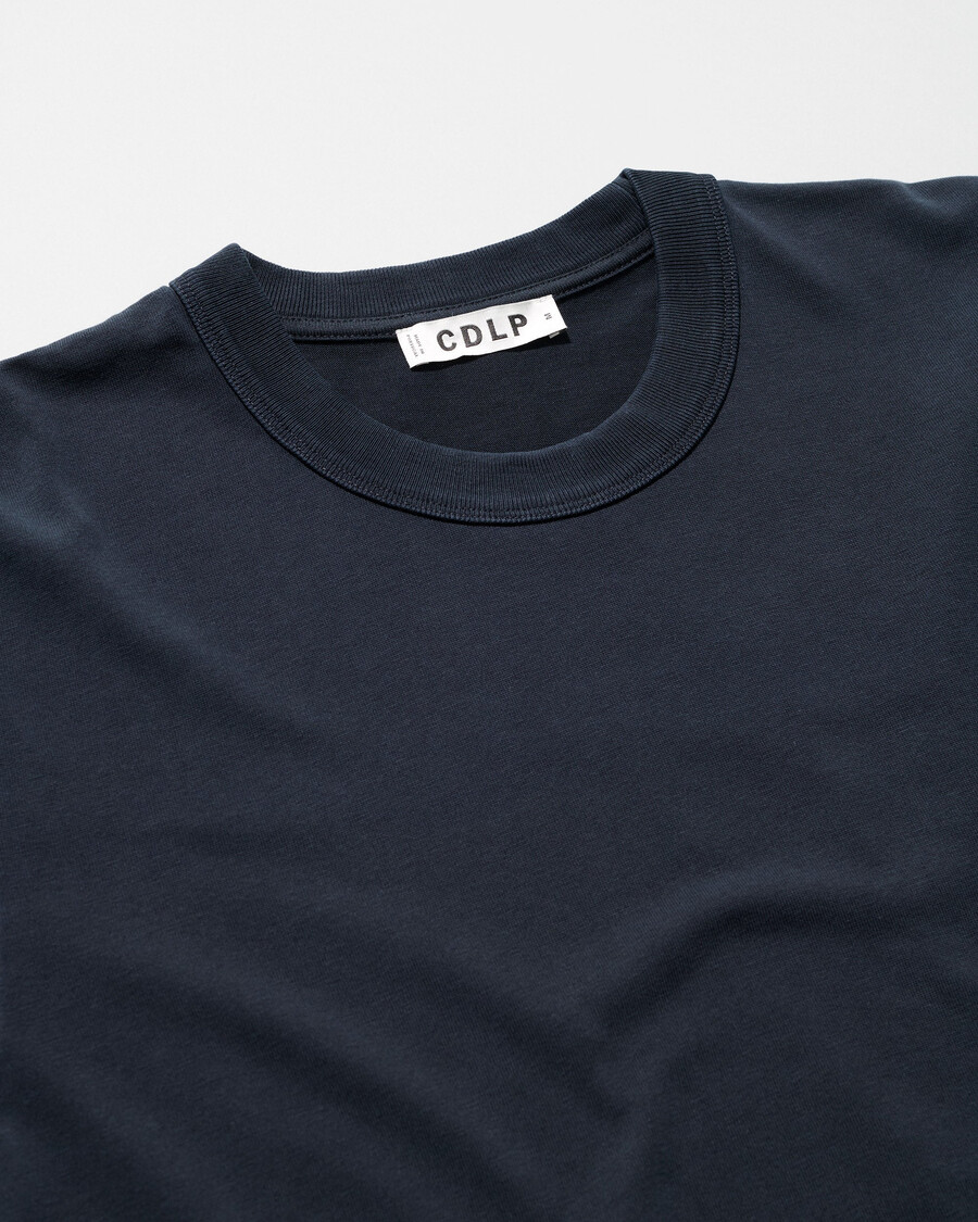 lot de 2 t-shirts épais pour homme bleu marine foncé boutique — cdlp