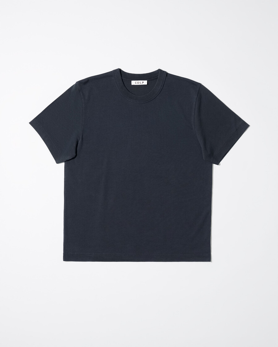 lot de 2 t-shirts épais pour homme bleu marine foncé boutique — cdlp