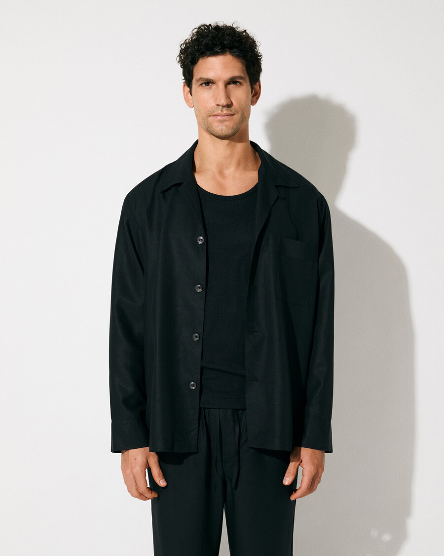 chemise de pyjama noire pour homme achetez maintenant — cdlp