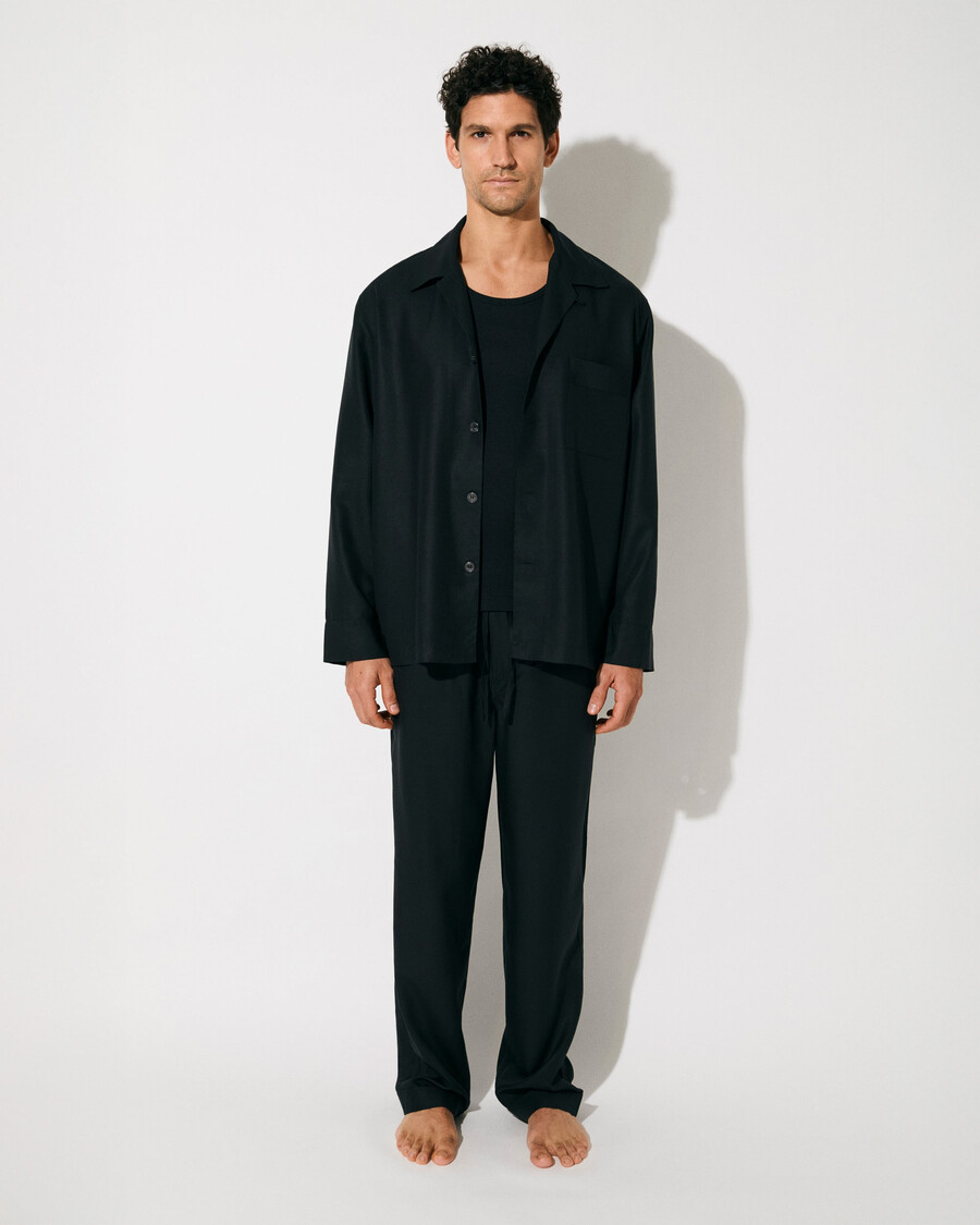 chemise de pyjama noire pour homme achetez maintenant — cdlp