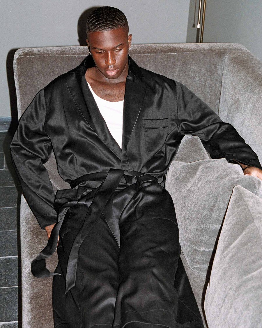 peignoir noir pour homme achetez maintenant — cdlp