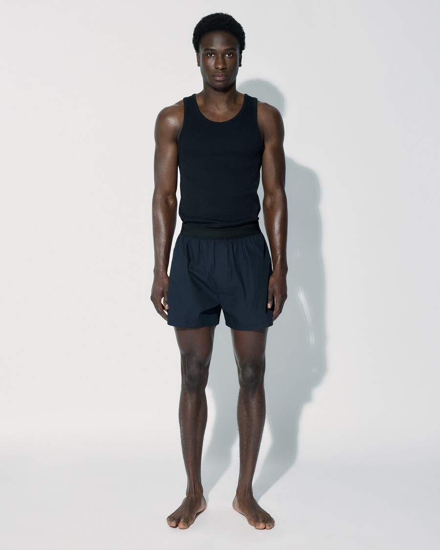 boxer classique en coton pour homme coloris marine achetez maintenant — cdlp