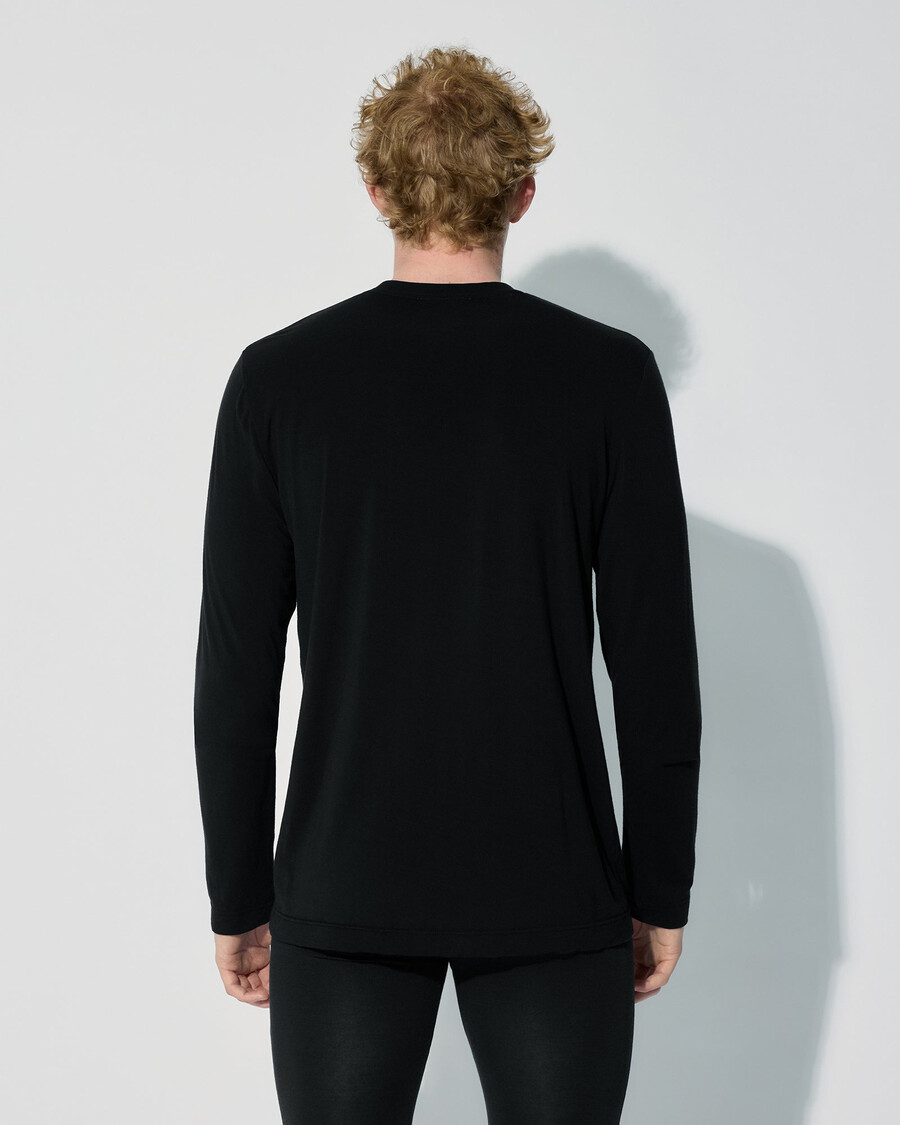 lot de 2 t-shirts à manches longues pour homme en laine mérinos mélangée noire boutique – cdlp