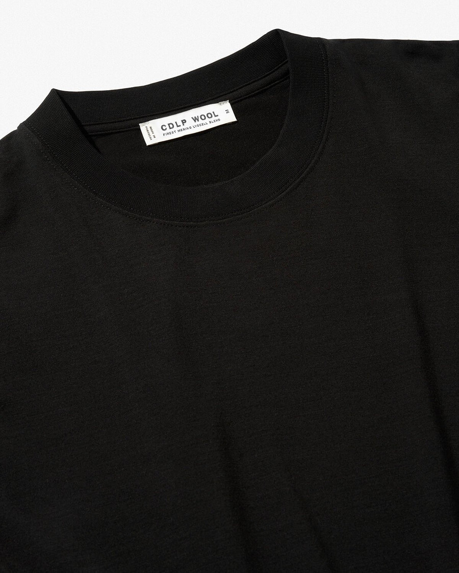 lot de 2 t-shirts à manches longues pour homme en laine mérinos mélangée noire boutique – cdlp