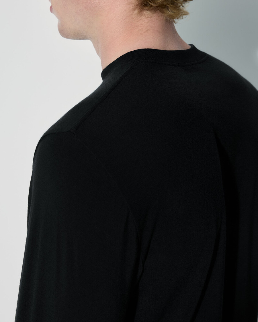 lot de 2 t-shirts à manches longues pour homme en laine mérinos mélangée noire boutique – cdlp