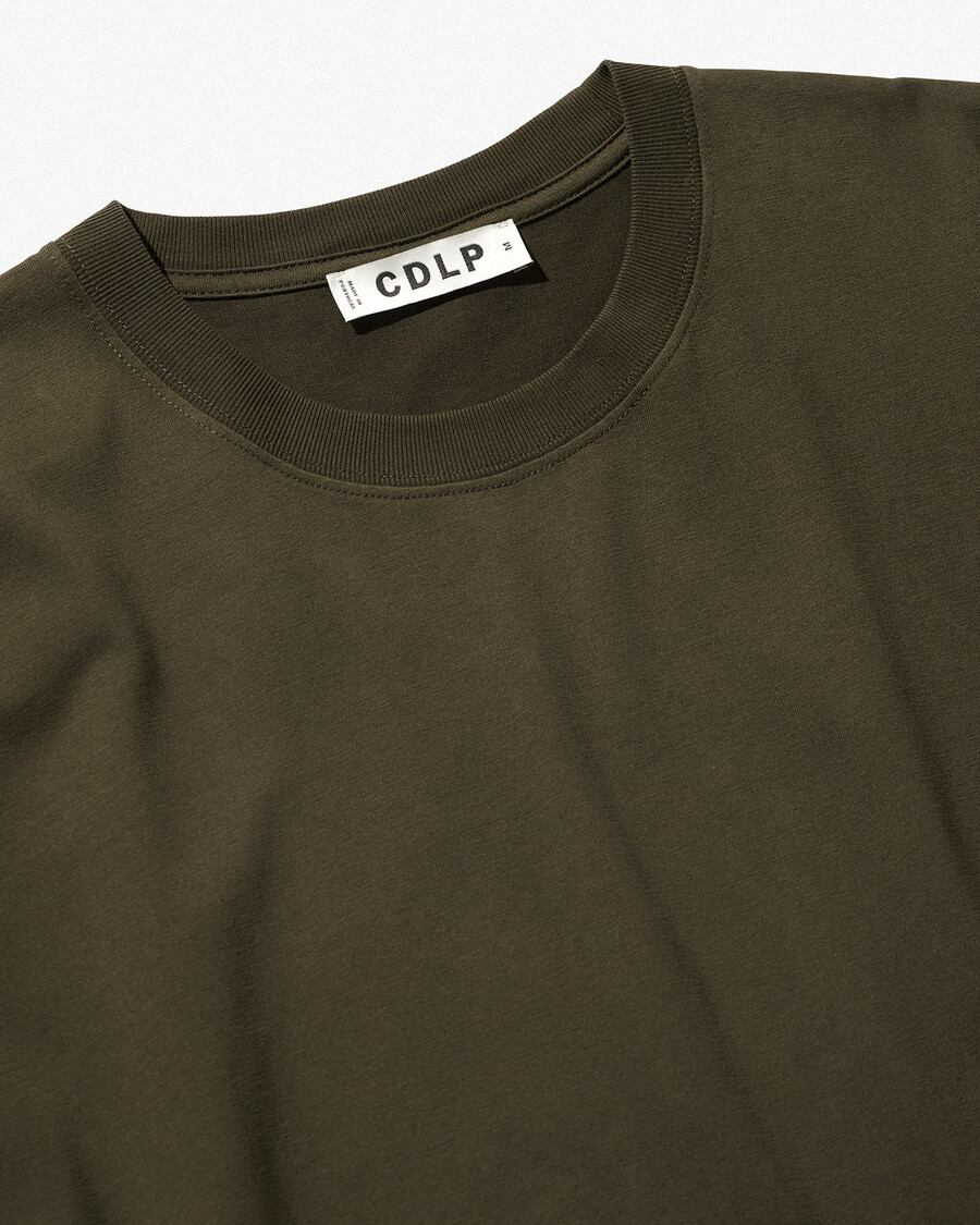 lot de 3 t-shirts mi-lourds pour homme vert olive achetez maintenant — cdlp