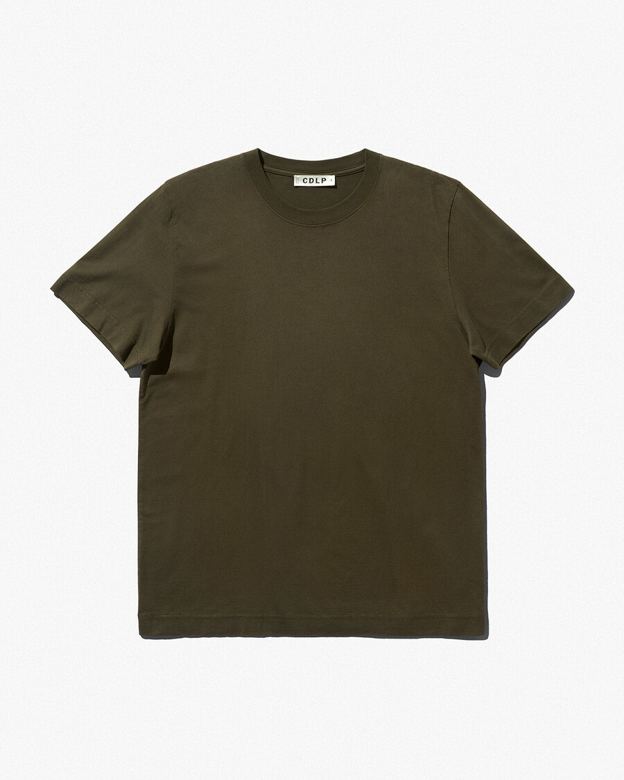lot de 3 t-shirts mi-lourds pour homme vert olive achetez maintenant — cdlp