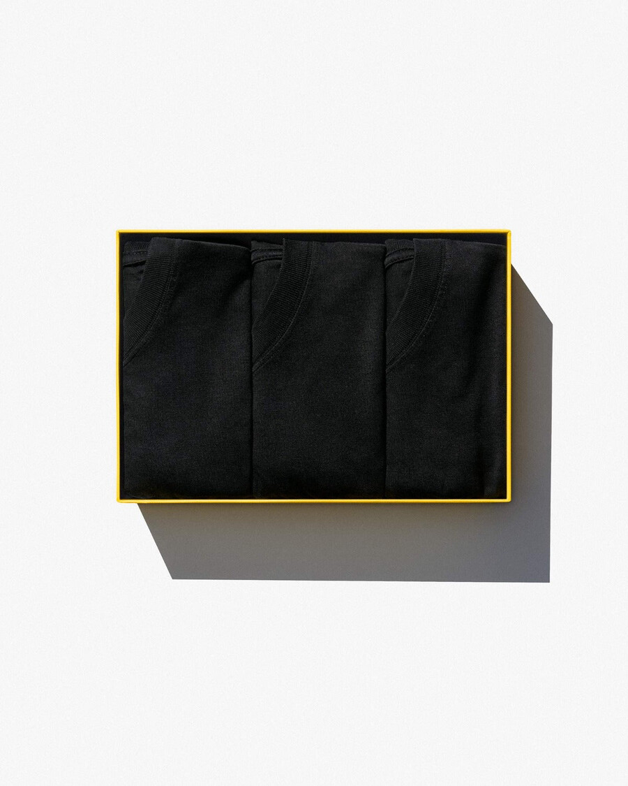 3 t-shirts mi-lourds noirs pour homme achetez maintenant — cdlp