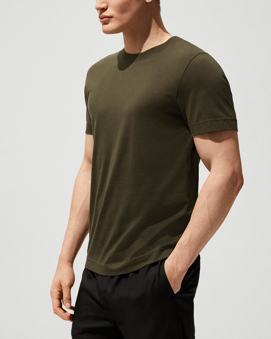 lot de 3 t-shirts mi-lourds pour homme coloris noir blanc et vert olive boutique — cdlp