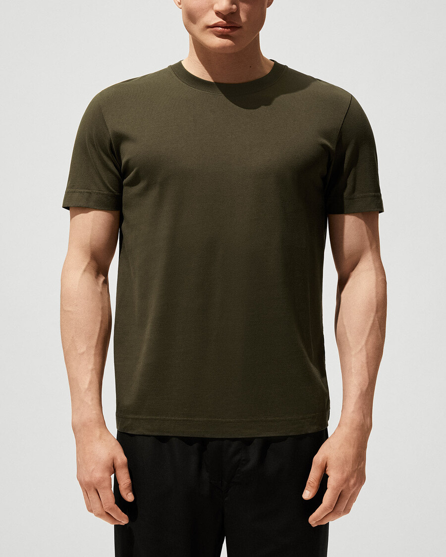 lot de 3 t-shirts mi-lourds pour homme coloris noir blanc et vert olive boutique — cdlp