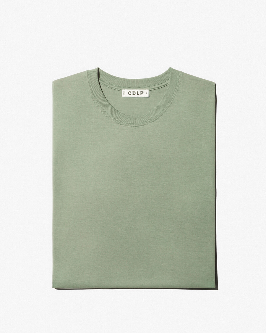 t-shirt homme mi-lourd couleur sauge achetez maintenant — cdlp
