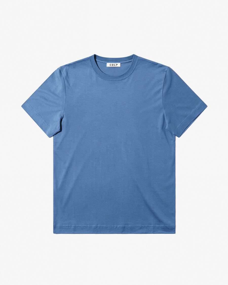 t-shirt homme mi-lourd bleu azur achetez maintenant — cdlp