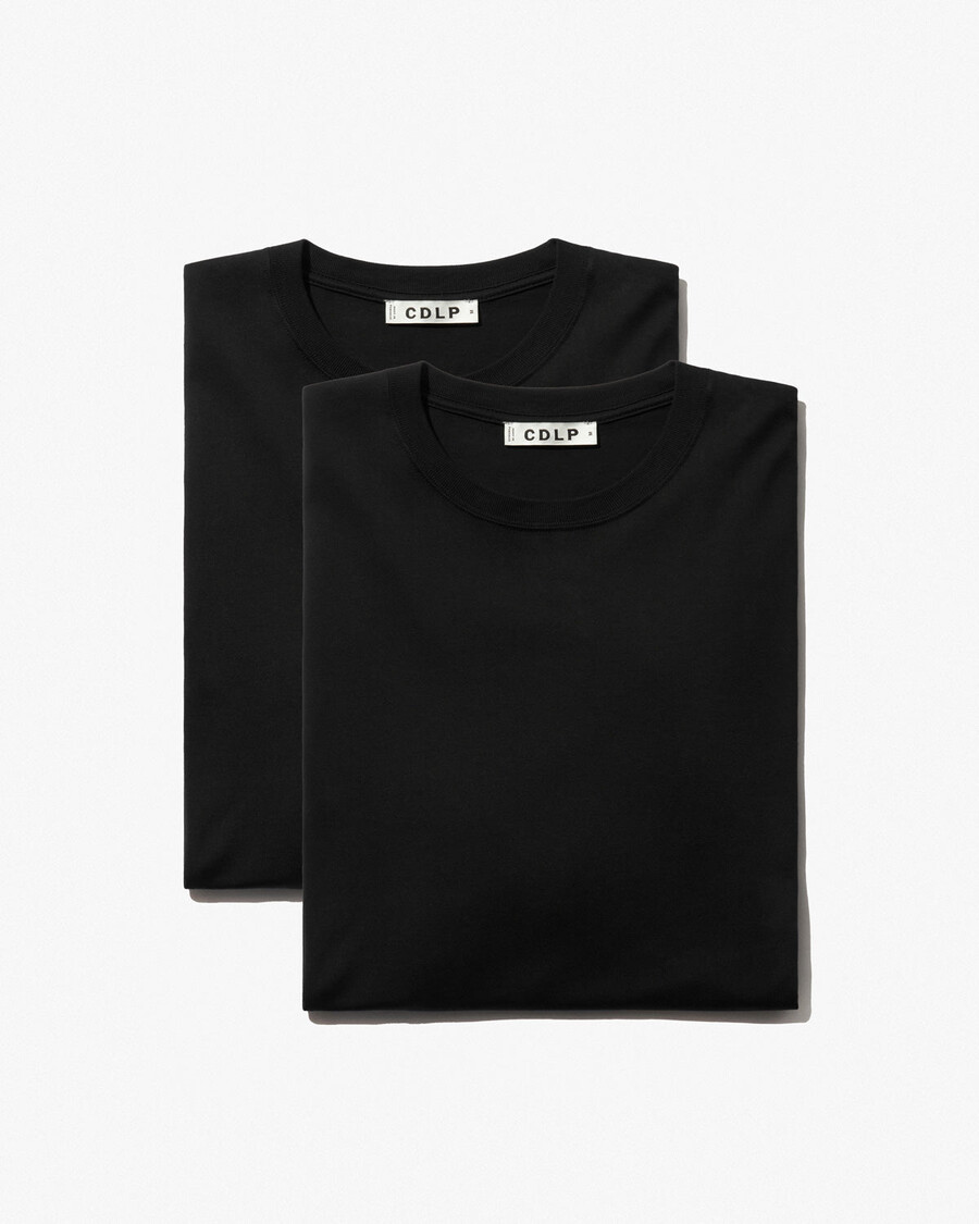 lot de 2 t-shirts à manches longues mi-lourds noirs boutique – cdlp