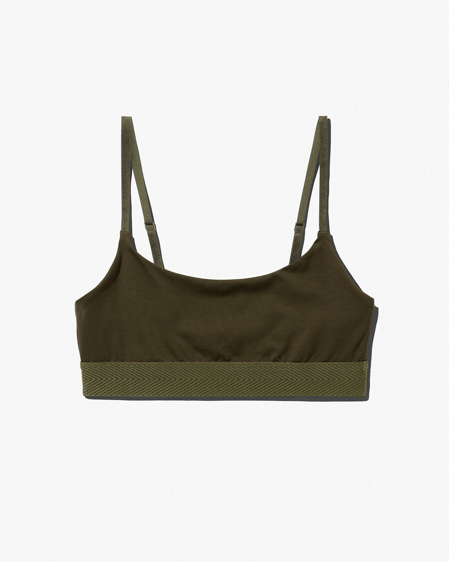 soutien-gorge à col rond pour femme vert olive achetez maintenant — cdlp