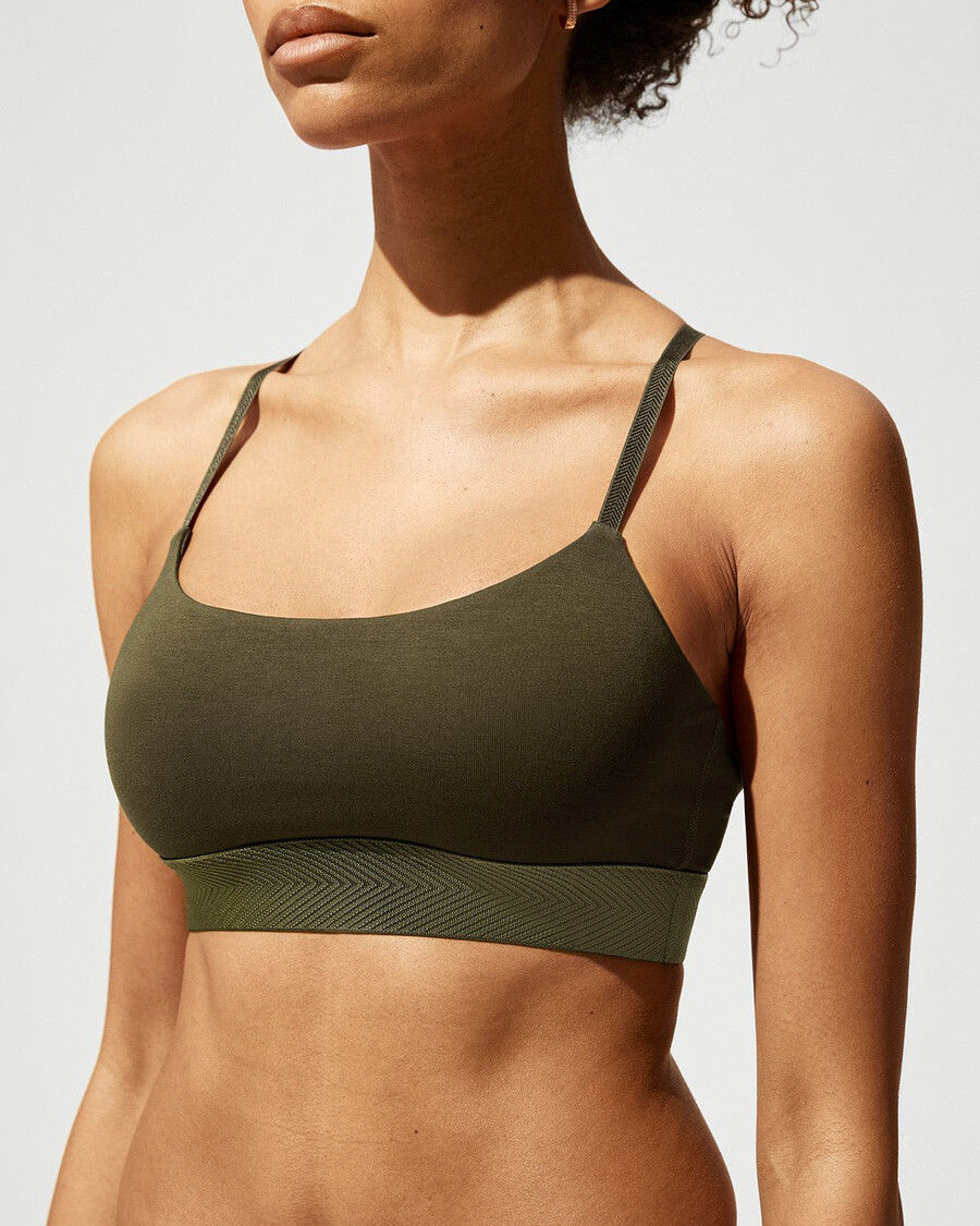 soutien-gorge à col rond pour femme vert olive achetez maintenant — cdlp