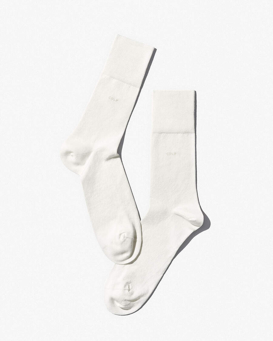 lot de 6 paires de chaussettes mi-longues unisexes en coton blanc boutique — cdlp