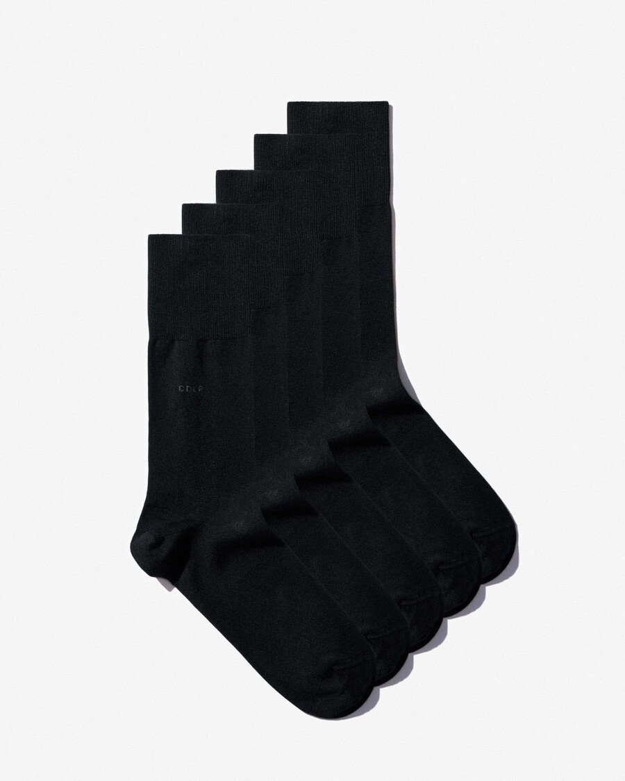 lot de 10 paires de chaussettes mi-longues en bambou pour homme noires boutique — cdlp