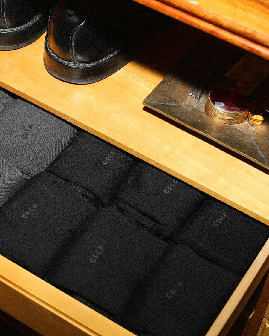 lot de 10 paires de chaussettes mi-longues en bambou pour homme noires boutique — cdlp