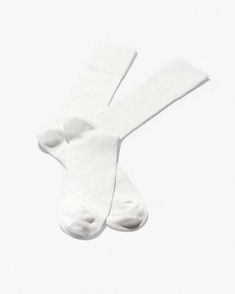 chaussettes mi-longues en coton côtelé blanc pour homme achetez maintenant — cdlp