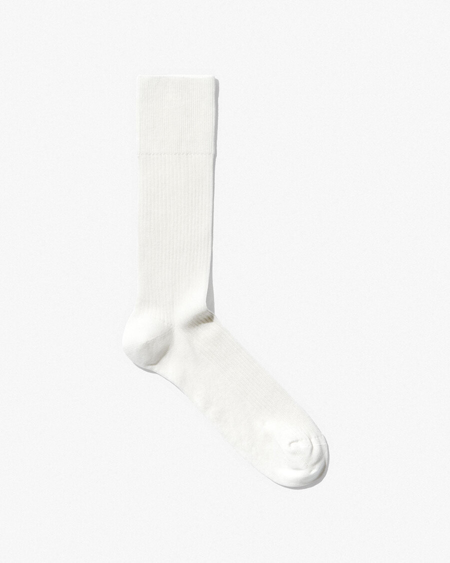 chaussettes mi-longues en coton côtelé blanc pour homme achetez maintenant — cdlp