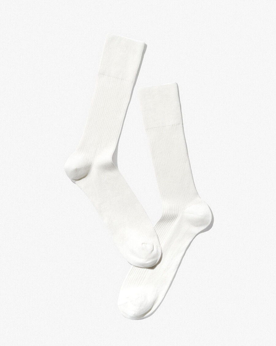 lot de 6 paires de chaussettes mi-longues en coton côtelé pour homme blanches boutique — cdlp