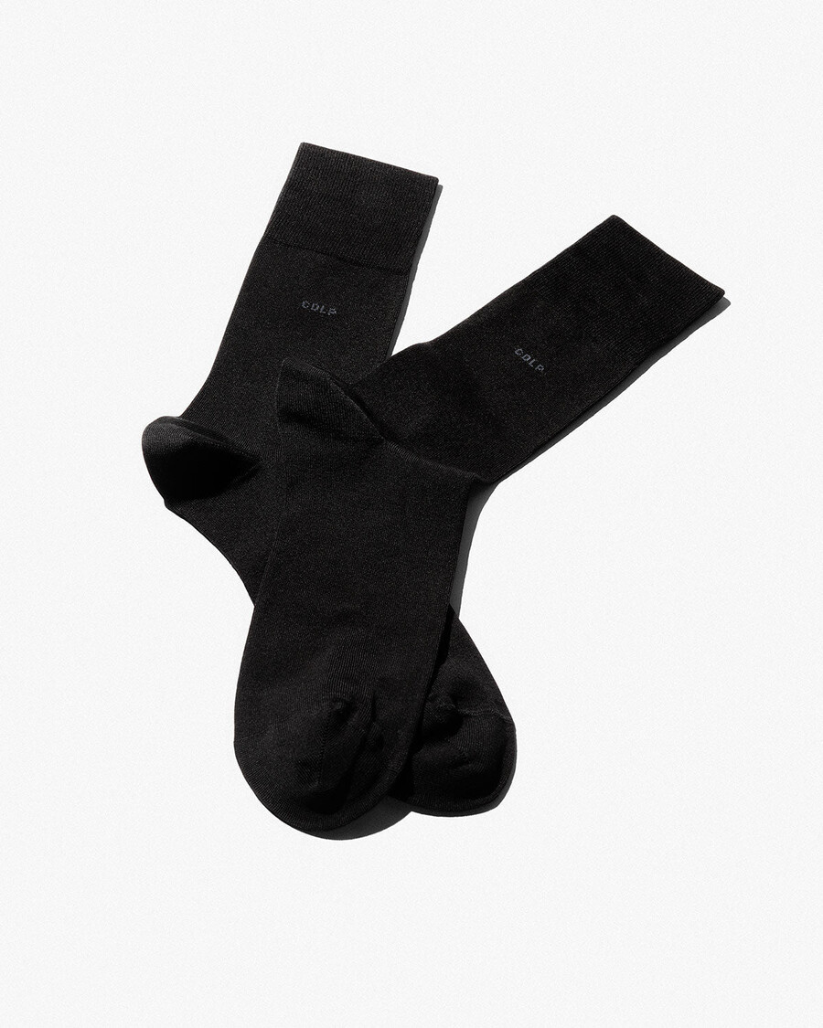 chaussettes mi-longues unisexes en coton noir achetez maintenant — cdlp