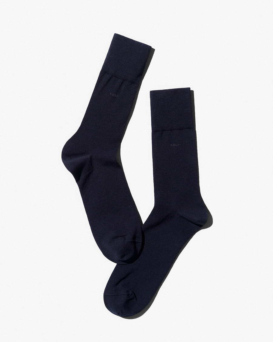 lot de 6 paires de chaussettes mi-longues unisexes en coton coloris noir marron foncé et bleu marine foncé achetez maintenant — cdlp