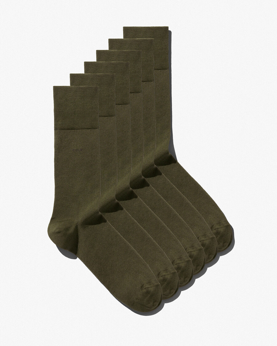 lot de 6 paires de chaussettes mi-longues unisexes en coton vert olive achetez maintenant – cdlp