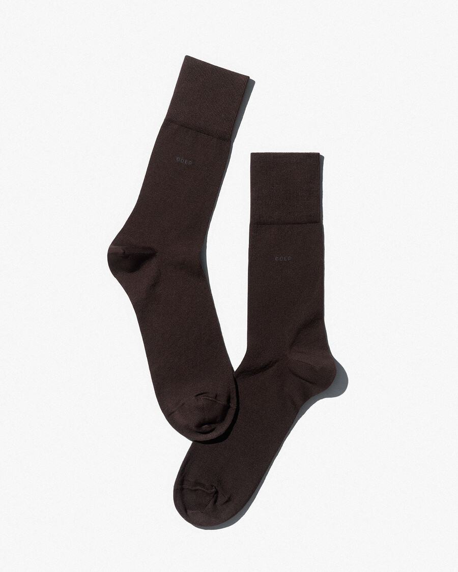 lot de 6 paires de chaussettes mi-longues unisexes en coton marron foncé boutique – cdlp