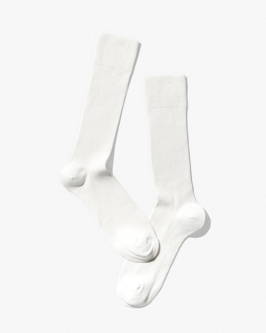 lot de 6 paires de chaussettes mi-longues en coton côtelé blanc pour femme boutique – cdlp