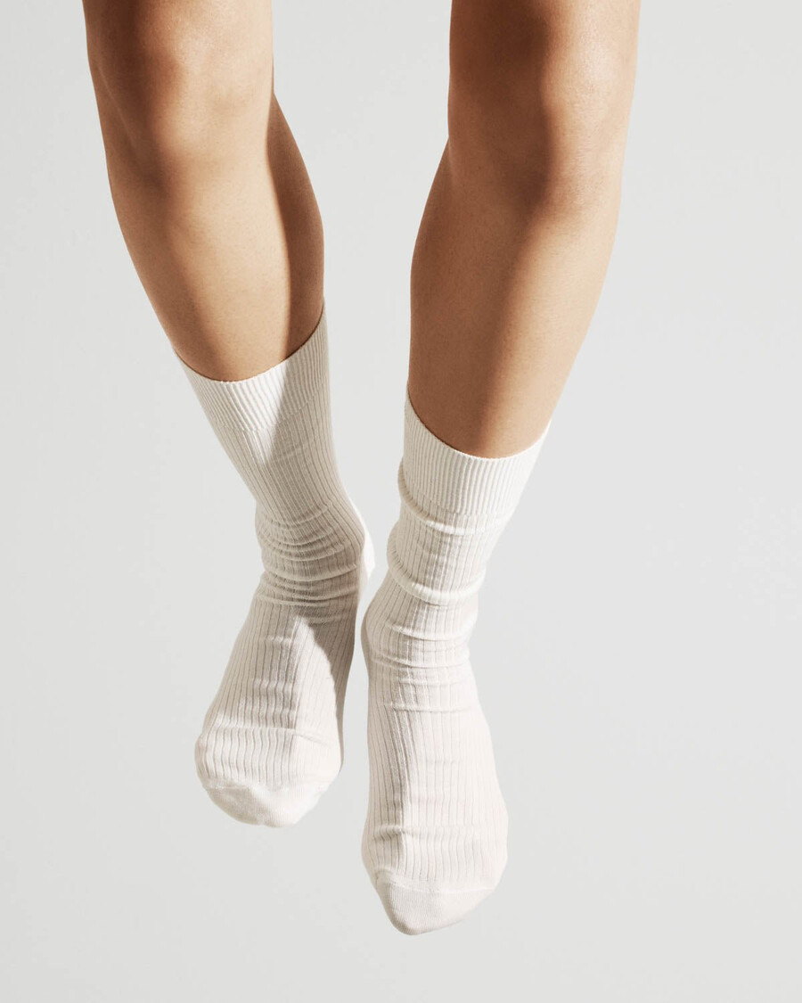 lot de 6 paires de chaussettes mi-longues en coton côtelé blanc pour femme boutique – cdlp