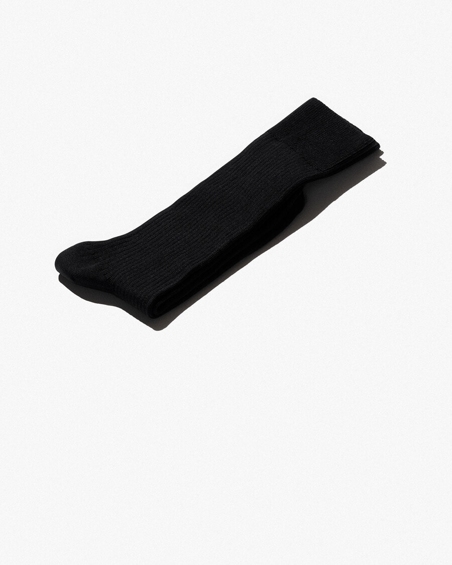 lot de 6 paires de chaussettes mi-longues en coton côtelé noir pour femme boutique – cdlp