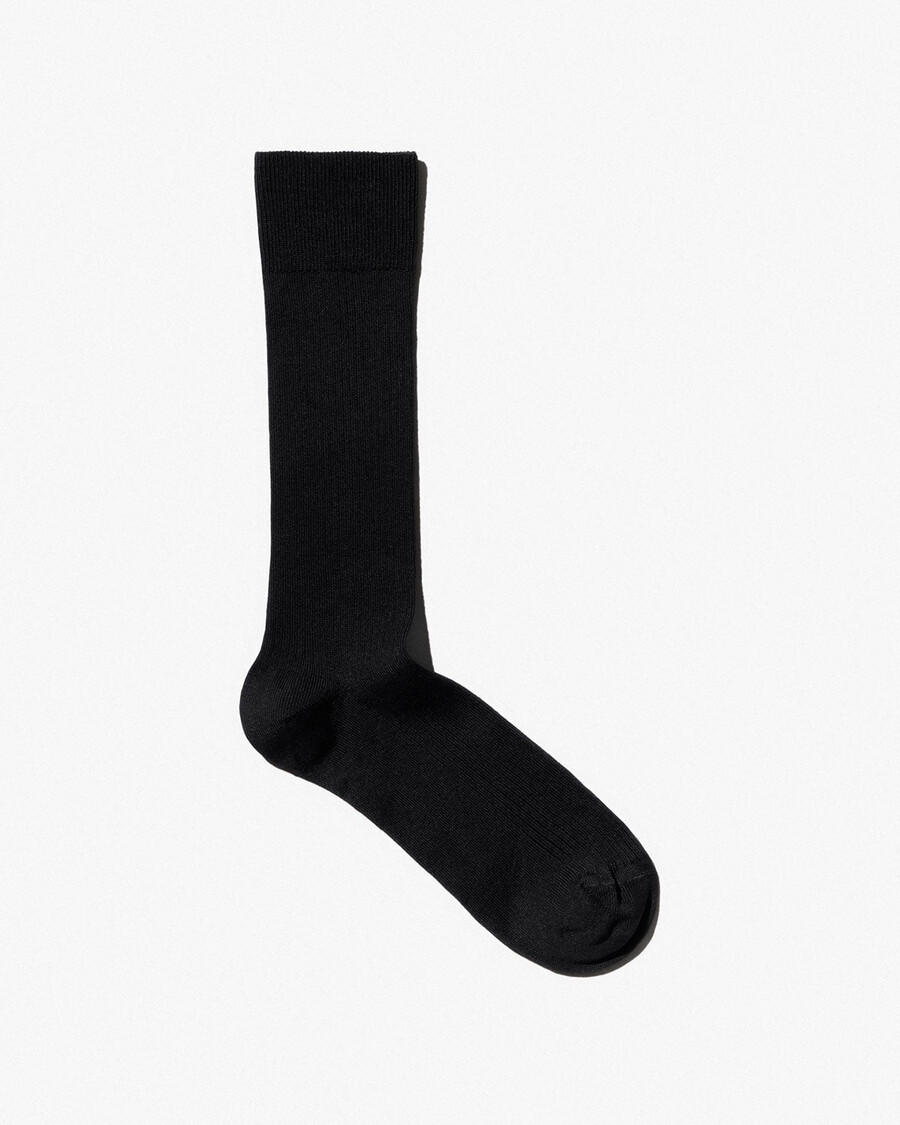 lot de 6 paires de chaussettes mi-longues en coton côtelé noir pour femme boutique – cdlp