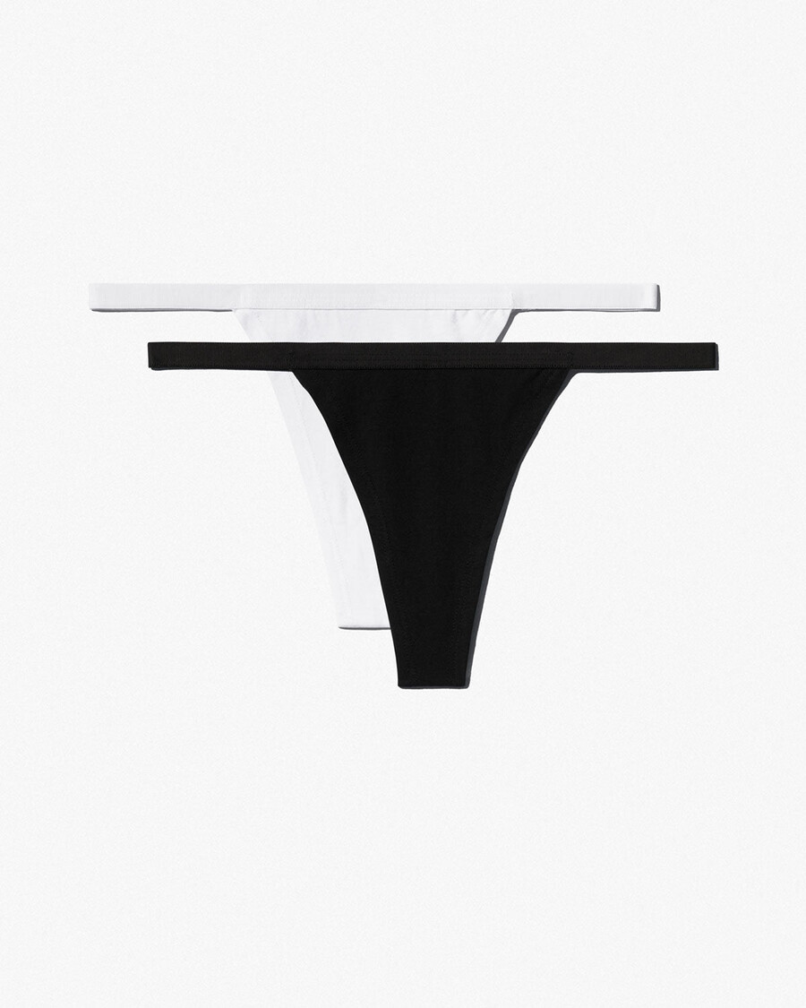 lot de 2 strings pour femme noir et blanc achetez maintenant — cdlp