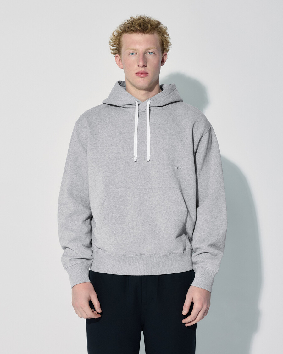 sweat à capuche homme gris chiné achetez-le maintenant – cdlp