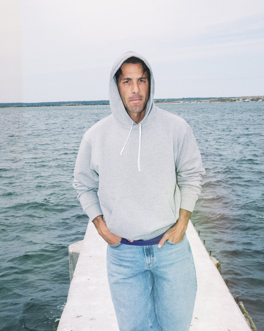 sweat à capuche homme gris chiné achetez-le maintenant – cdlp