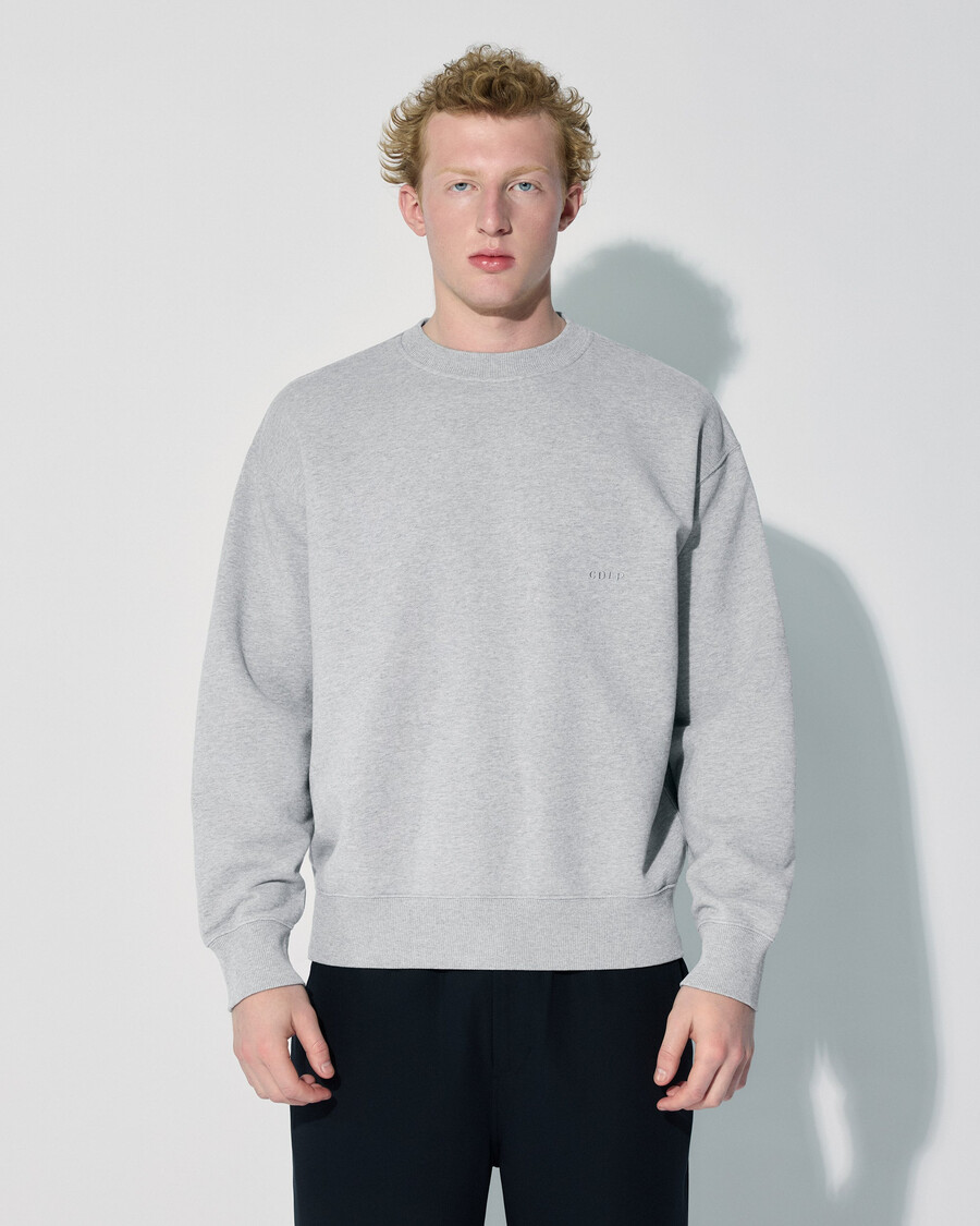 sweat-shirt homme en coton gris chiné achetez-le maintenant – cdlp