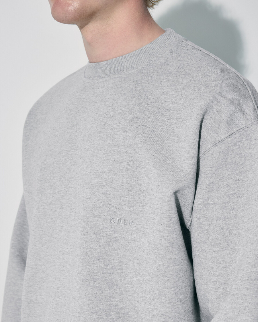 sweat-shirt homme en coton gris chiné achetez-le maintenant – cdlp