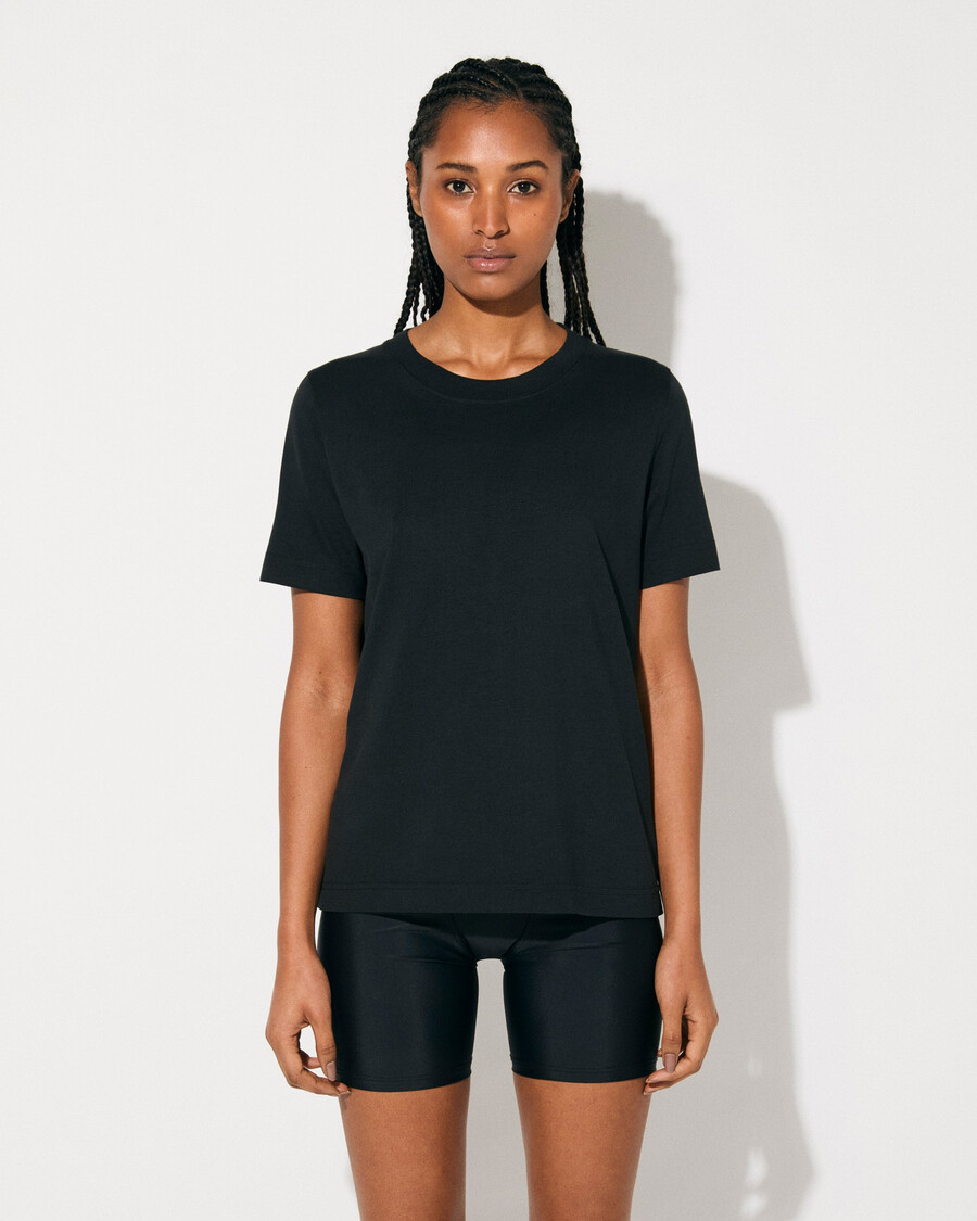 t-shirt mi-lourd noir pour femme achetez maintenant — cdlp
